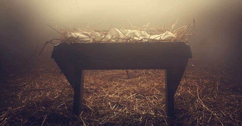 Christmas manger, “In the Bleak Mid-Winter” by Christina Georgina Rossetti
