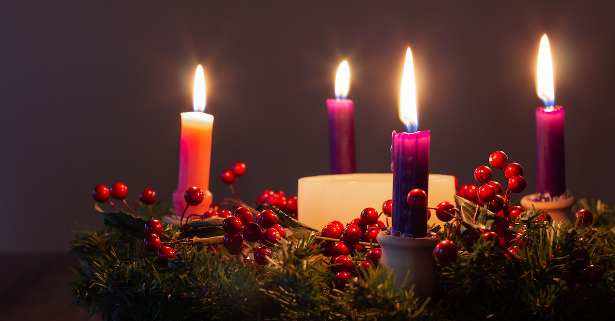 advent wreath and candles